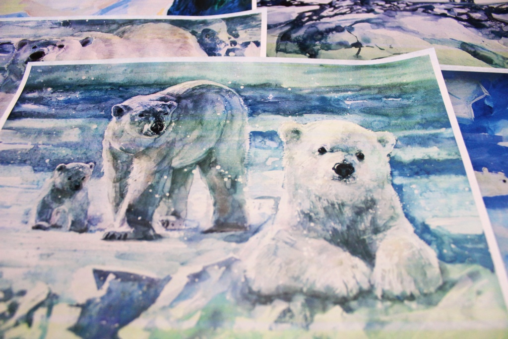 Белый медведь на открытке (3).JPG
